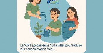Affiche appel à candidatures, famille sobre en eau potable - SEVT